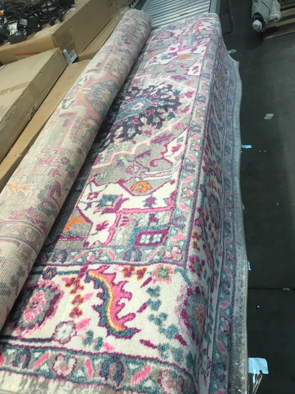 Photo 1 of 6'7" X 9'3 PINK  &  GREY AREA RUG  