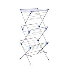 Photo 1 of Honey Can Do 3-Tier Mesh Top Free-Standing Drying Rack, Silver/Black