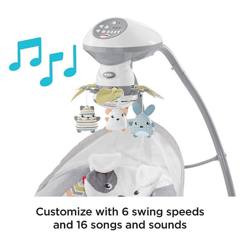 Photo 1 of Fisher-Price Sweet Snugapuppy Swing, Dual Motion Baby Swing with Music, Sounds and Motorized Mobile
