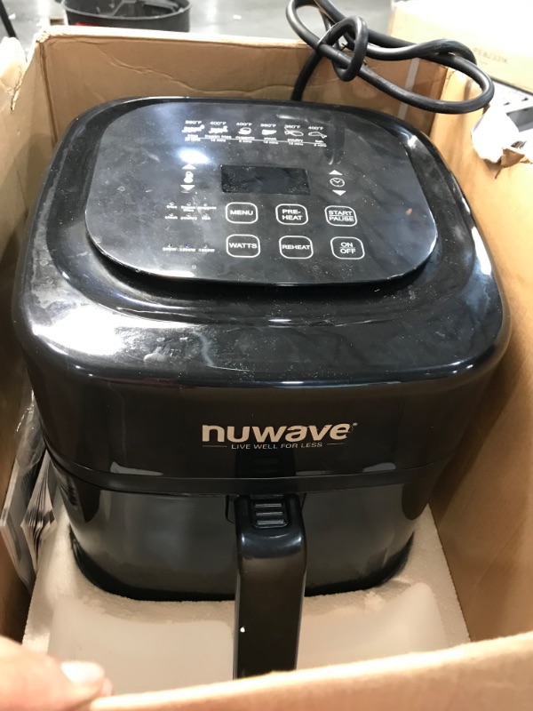 Photo 3 of NuWave 8-Quart 6-in-1 Brio Healthy Digital Air Fryer with One-Touch Digital Controls, Integrated Digital Temperature Probe & Advanced Cooking Functions
