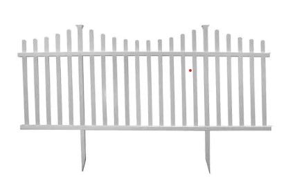 Photo 1 of 42 in. H x 92 in. W Manchester Semi-Permanent Vinyl Fence Panel Kit (2-Pack)