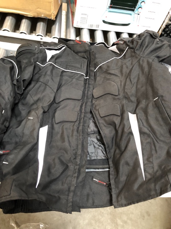 Photo 2 of Motorcycle Armoured HIGH Protection Cordura Waterproof Jacket Black with 7 Armour CJ-9434 (4XL)
