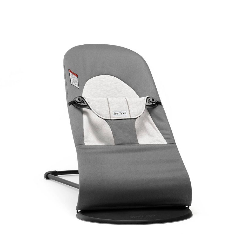 Photo 1 of Babybjorn Balance Soft Cotton Jersey Bouncer - Dark Grey/Light Grey