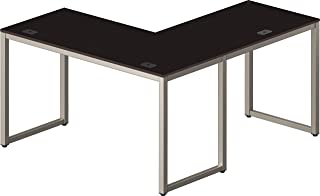 Photo 1 of SHW Home Office 55"x60" Large L Shaped Corner Desk, Espresso
