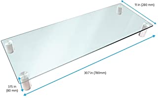 Photo 1 of Monoprice Large Multimedia Desktop Stand Clear Glass