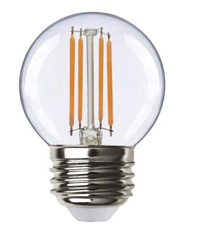 Photo 1 of 60-Watt Equivalent G16.5 ENERGY STAR and CEC Title 20 Dimmable Filament LED Light Bulb Soft White (3-Pack) - 4 ct