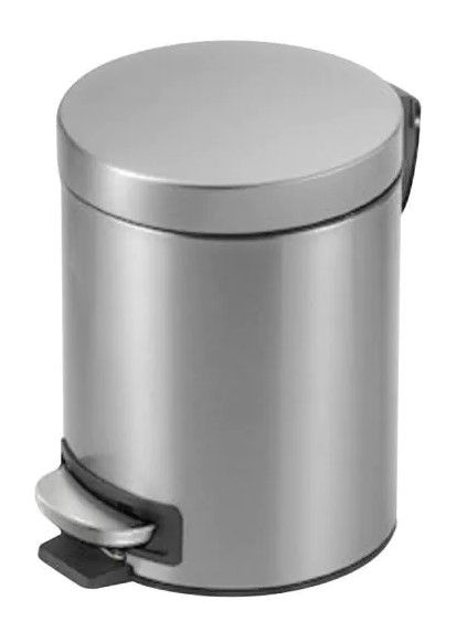 Photo 1 of 1.3 Gal. Stainless Steel Round Step-On Trash Can
