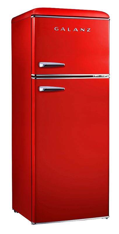 Photo 1 of Galanz - Retro 7.6 Cu. Ft Top Freezer Refrigerator - Red