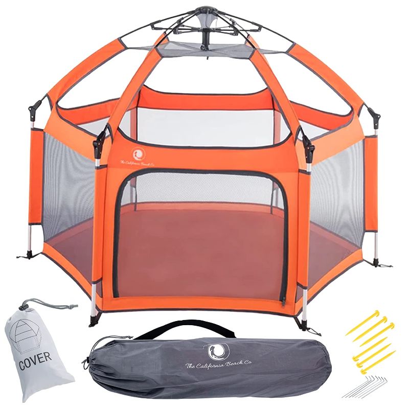 Photo 1 of 
Pop 'N Go Portable Playpen - Lightweight, Folding, Easily Collapsible Play Yard Crib with Sun Shade Cover for Indoor & Outdoor Play - Perfect Canopy...
Color:Orange