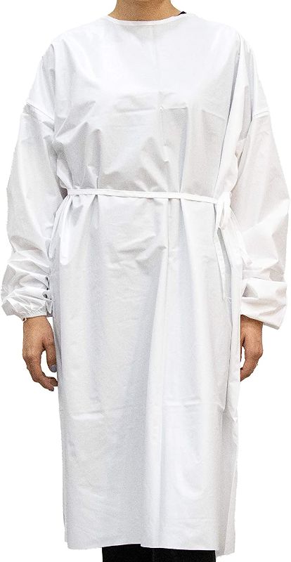 Photo 1 of 
10 Pcs Milliard Reusable, Washable, Waterproof Polyester Isolation Gown - Reusable Up to 50 Washes | Universal Size | White