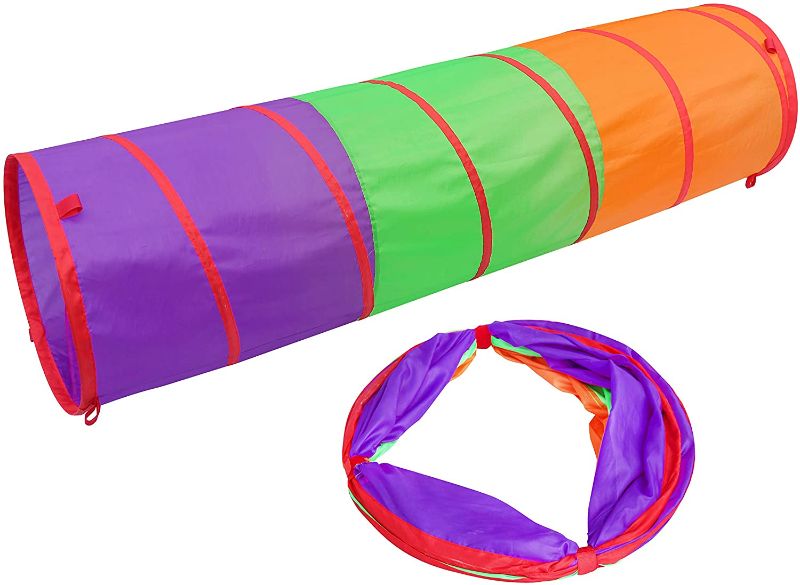 Photo 1 of 6 Foot Play Tunnel – Indoor Crawl Tube for Kids | Adventure Pop Up Toy Tent – Sunny Days Entertainment