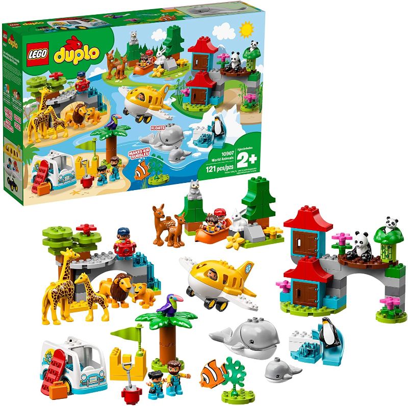 Photo 1 of 
LEGO DUPLO Town World Animals 10907 Exclusive Building Bricks (121 Pieces)
Style:Standard