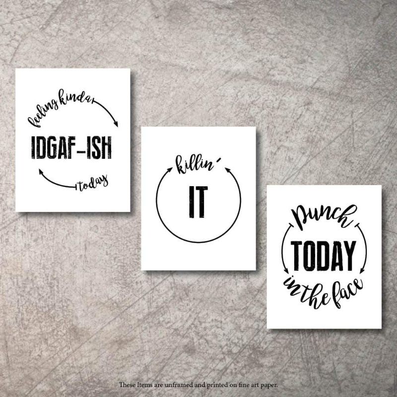 Photo 1 of 
Motivational Wall Art Fun UNFRAMED Poster Prints Quote Positive Affirmation Inspirational Wall Art Quotes Pictures Office Wall Decor Artwork Art for living...
Color:Chalk
Size:12x18