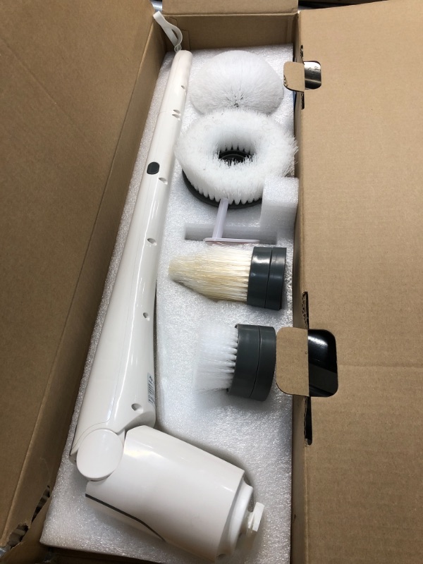 Photo 2 of 
Tilswall Electric Spin Scrubber, Cordless Grout Shower 360 Power Bathroom Cleaner with 4 Replaceable Rotating Brush Heads, Tool-Free Adjustable Extension.