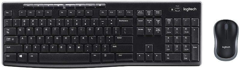 Photo 1 of Logitech K270 Wireless Keyboard and M185 Wireless Mouse Combo — Keyboard and Mouse Included, Long Battery Life (with Mouse)