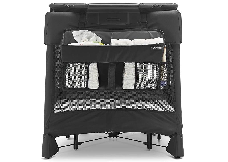 Photo 2 of 
4moms Breeze Playard Diaper Caddy, Storage Basket for Diapers, Baby Wipes, and Organization, to Keep Essentials Within Reach, Black