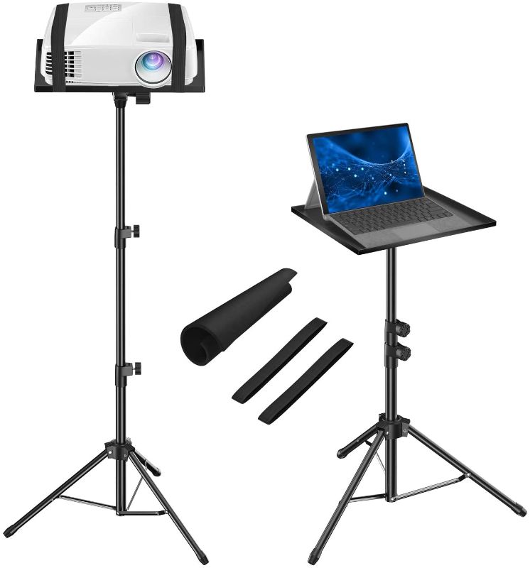 Photo 1 of  Universal Laptop Projector Tripod Stand, Portable Multi Outdoor Computer Video Table Stand, Adjustable Height 22.8 inch to 50.4 inch for Stage, Studio, DJ Equipment Holder Mount