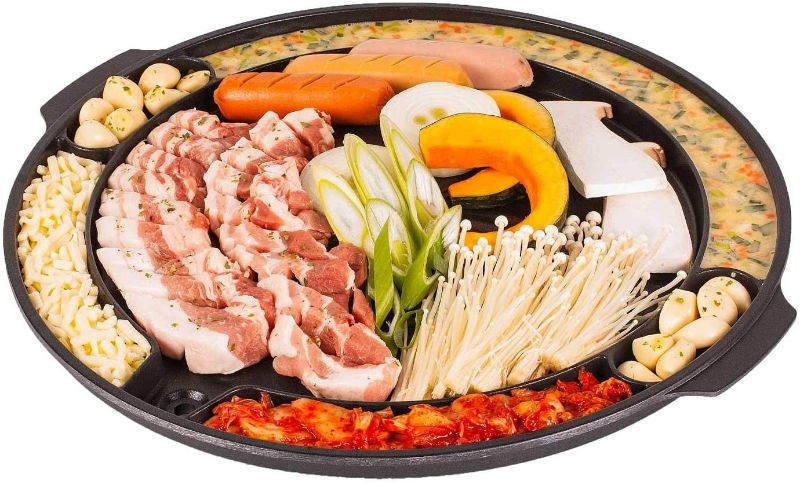 Photo 1 of 
CookKing - Master Grill Pan, Korean Traditional BBQ Grill Pan - Stovetop Nonstick Indoor/Outdoor Smokeless BBQ Cast Aluminum Grill Pan