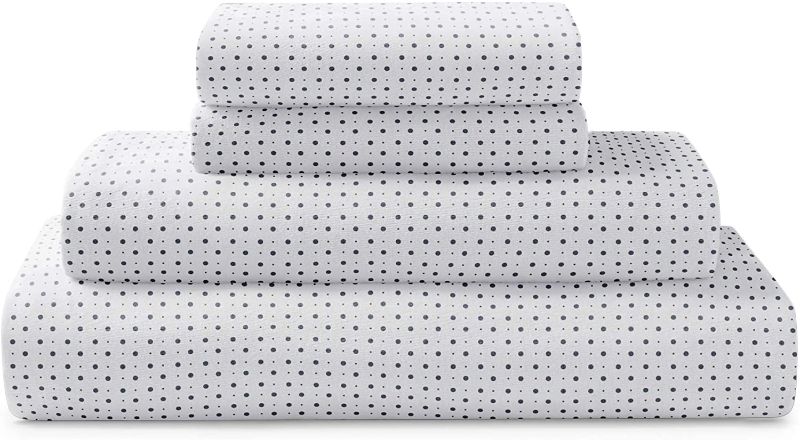 Photo 1 of 
Brielle Home Cotton Jersey Knit (T-Shirt) Sheet Set, Queen, Polka DOT Navy
Color:Polka Dot Navy
Size:Queen