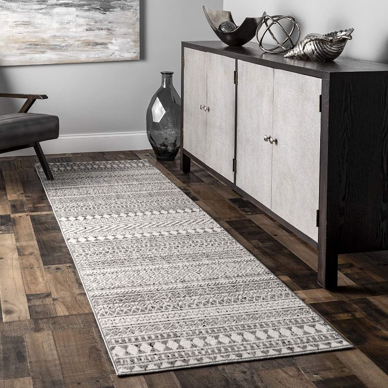 Photo 1 of 
nuLOOM Artemisia Modern Tribal Runner Rug, 2' x 6', Grey
Color:Grey
Size:2' x 6'