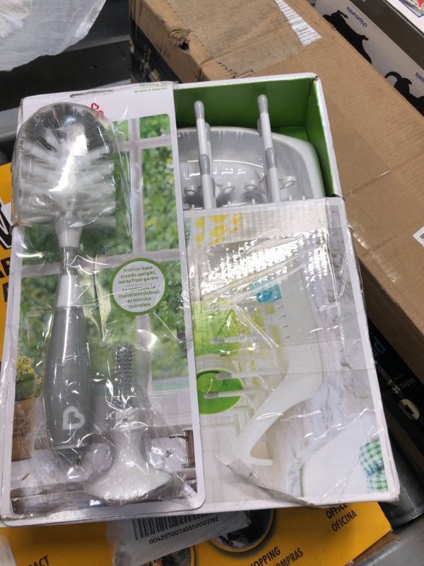 Photo 1 of 
Munchkin Baby Bottle and Sippy Cup Cleaning Set, Includes Countertop Drying Rack and Bristle Bottle Brush, Grey
Color:Gray