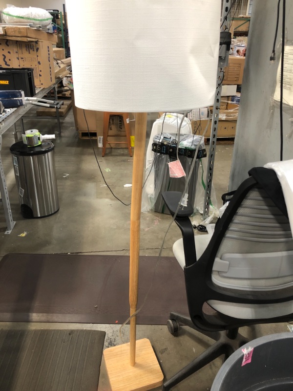 Photo 3 of 
Adesso Home 4093-12 Transitional One Light Floor Lamp from Ellis Collection in Bronze/Dark Finish, Natural
Color:Natural
Size:Floor Lamp