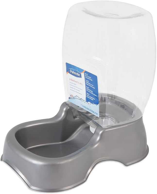 Photo 1 of 
Petmate Pet Cafe Pet Waterer, 3 Gal, pearl silver gray