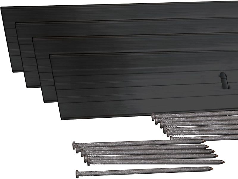 Photo 1 of asyFlex Aluminum Landscape Edging Project Kit, Will Not Rust Like Steel, Black