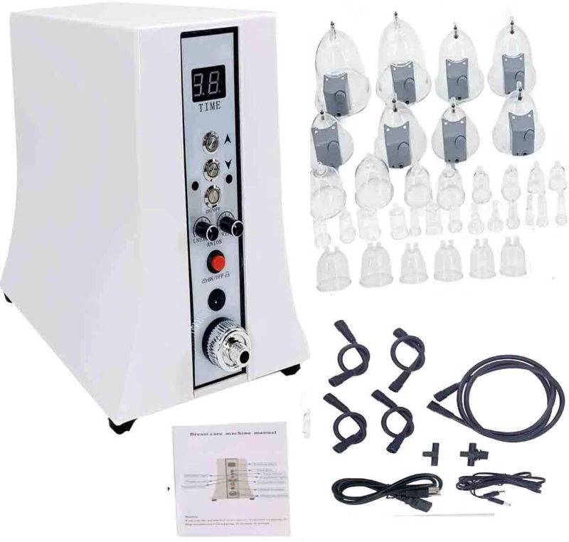 Photo 1 of YILIKISS Vacuum Therapy Machine,Body Shape Massage Cupping Machine,Body Vacuum Cupping Scraping Machine Suction Pump with 35 Vacuum Cups for Salon Home SPA use
