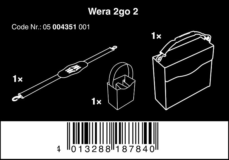 Photo 2 of 
Wera 2Go 2 Tool Container, 3 Piece, 1 Piece 05004351001
Size:us:one size