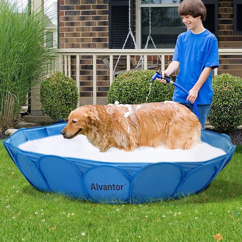 Photo 1 of Alvantor Pet Swimming Pool Dog Bathing Tub Kiddie Pools Cat Puppy Shower Spa Foldable Portable Indoor Outdoor Pond Ball Pit Patent Pending
Size:63x12 Inch (Pack of 1)