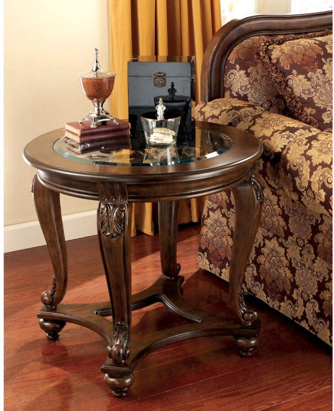 Photo 1 of 
Signature Design by Ashley Norcastle Traditional Round End Table, Dark Brown