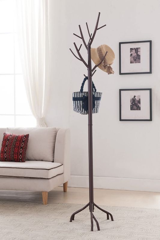 Photo 1 of Kings Brand Bronze - Finish Metal Hall Tree Coat & Hat Rack with Branches