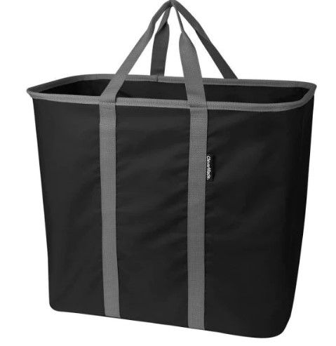 Photo 1 of 13.25 x 18.5 Charcoal/Black Collapsible Laundry Bin