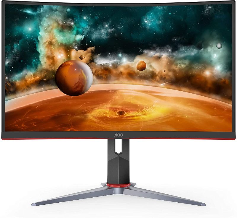 Photo 1 of 
AOC CQ27G2 27" Super Curved Frameless Gaming Monitor QHD 2K, 1500R Curved VA, 1ms, 144Hz, FreeSync, Height adjustable, 3-Yr Zero Dead Pixel
Size:27" 2K QHD Curved
Style:144Hz 1ms