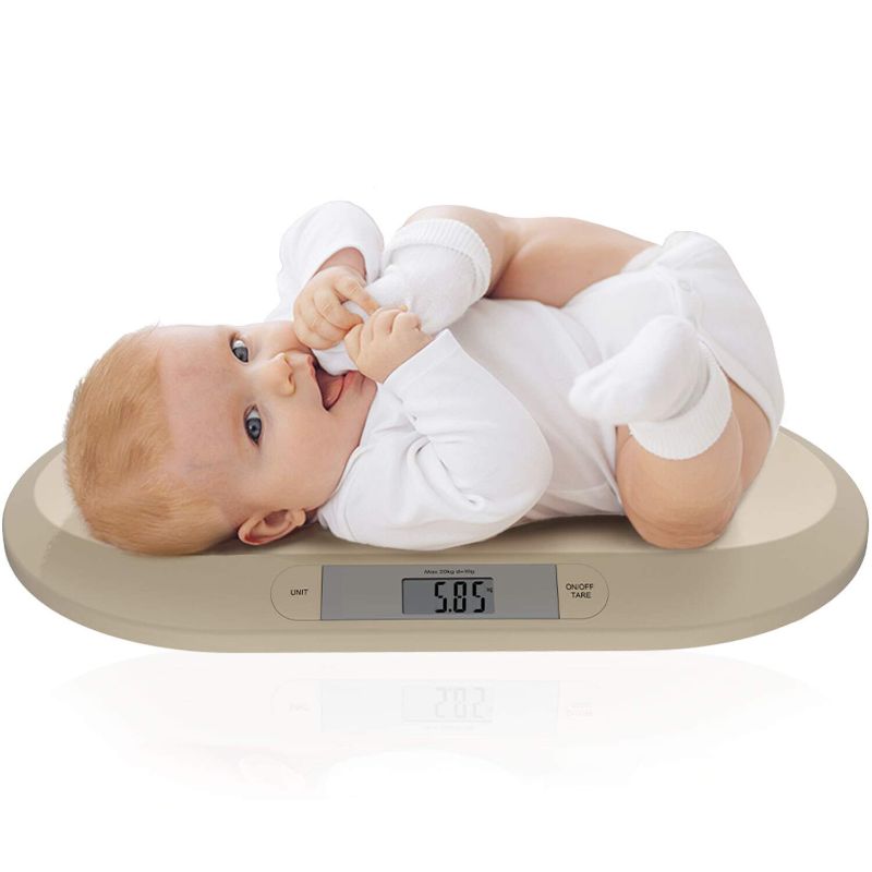 Photo 1 of Avec Maman - Baby Weight Scale | Up to 44 lb - Baby Scale Digital Display and Tare Function | Baby Weights / Infant Scale - Great for Newborn / Underweight / Premature Babies - lbs/kg/st - New 2021
