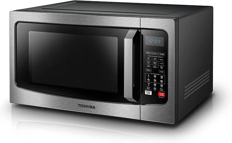 Photo 1 of Toshiba EC042A5C-SS Countertop Microwave Oven with Convection, Smart Sensor, Sound On/Off Function and LCD Display, 1.5 Cu.ft, Stainless Steel
