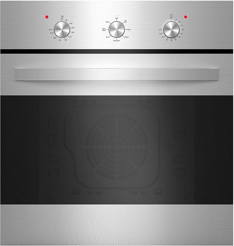 Photo 1 of Empava 24" White Tempered Glass LED Digital Touch Controls Electric Built-In Single Wall Oven EMPV-24WOC12
