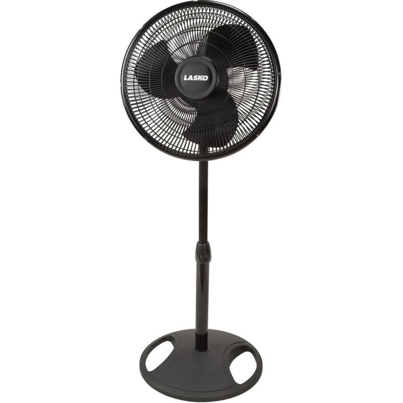 Photo 1 of 16-In. Oscillating Stand Fan in Black
