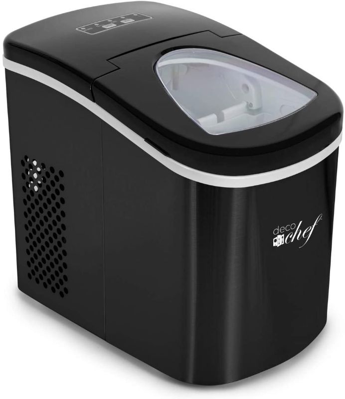 Photo 1 of ***PARTS ONLY*** Deco Rapid Portable Automatic Electric Countertop Ice Maker - 6 Great Colors Compact Top Load 26 Lbs. Per Day Great for Party Hosting Never Run Out of Ice Again, Self Cleaning (Black)
