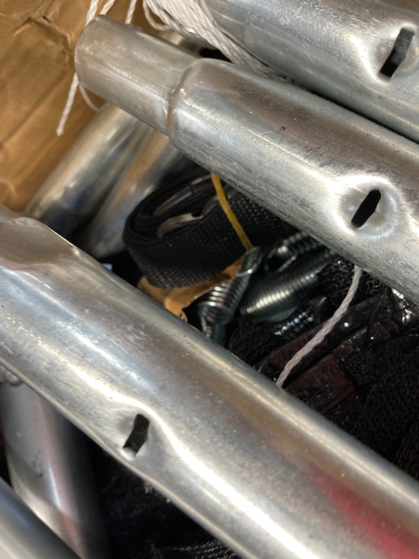 Photo 5 of SereneLife Trampoline with Net Enclosure – ASTM Approved, Stable, Strong Kids and Adult Trampoline with Net – Outdoor Trampoline for Kids, Teens and Adults 144. 0" x 144. 0" x 100. 8",
