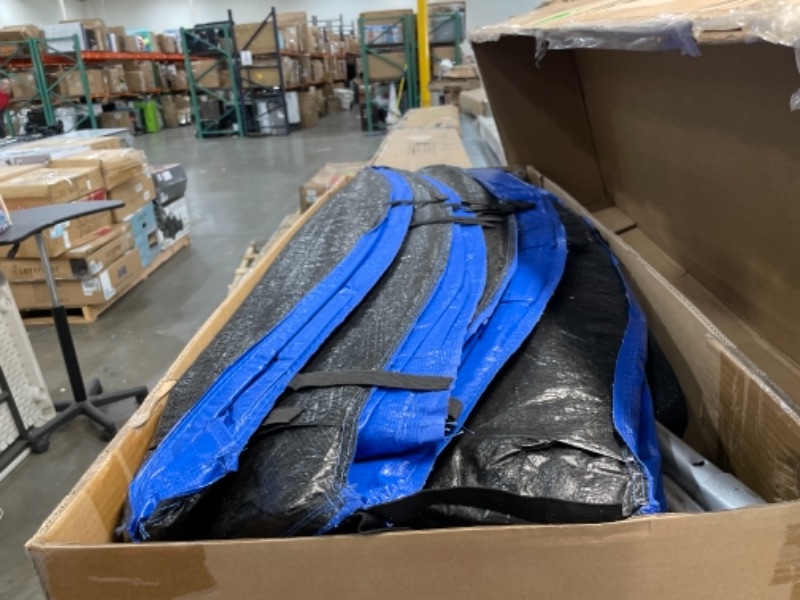 Photo 1 of SereneLife Trampoline with Net Enclosure – ASTM Approved, Stable, Strong Kids and Adult Trampoline with Net – Outdoor Trampoline for Kids, Teens and Adults 144. 0" x 144. 0" x 100. 8",
