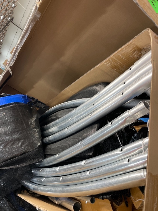 Photo 3 of SereneLife Trampoline with Net Enclosure – ASTM Approved, Stable, Strong Kids and Adult Trampoline with Net – Outdoor Trampoline for Kids, Teens and Adults 144. 0" x 144. 0" x 100. 8",
