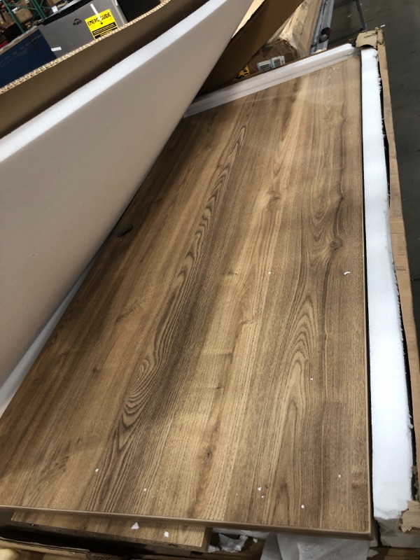 Photo 1 of BOX 1 OF 2*** Techni Mobili Modern Office, Walnut Desk with Storage, ONE Size INCOMPLETE 
