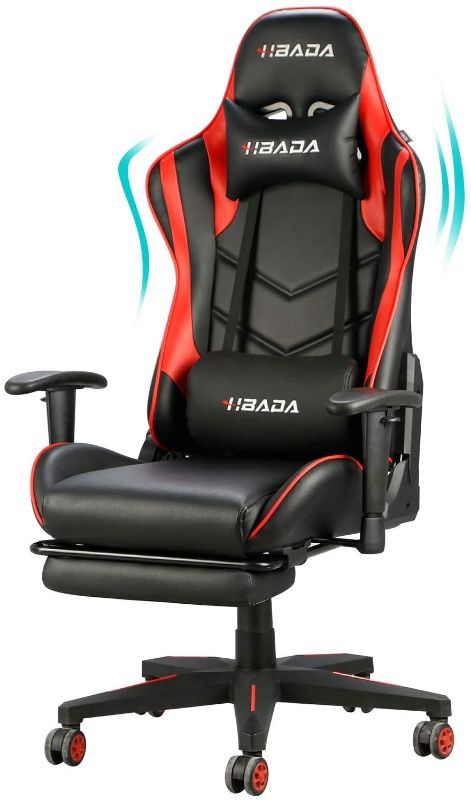 Photo 1 of Hbada Gaming Chair Ergonomic Racing Chair High Back Computer Chair with Height Adjustment Headrest and Lumbar Support E-Sports Swivel Chair with Adjustment...
