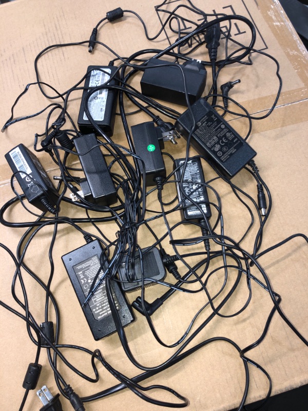 Photo 1 of SOLD AS IS - BUNDLE OF ASSORTED TV POWER CORDS &  MONITOR POWER CORDS ( DIFFERENT MODELS )
