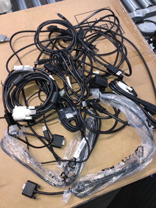 Photo 1 of SOLD AS IS - BUNDLE OF ASSORTED HDMI , TV POWER CORDS &  MONITOR POWER CORDS ( DIFFERENT MODELS )
