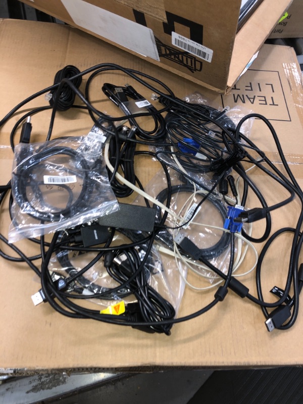 Photo 1 of SOLD AS IS - BUNDLE OF ASSORTED HDMI , TV POWER CORDS &  MONITOR POWER CORDS ( DIFFERENT MODELS )
