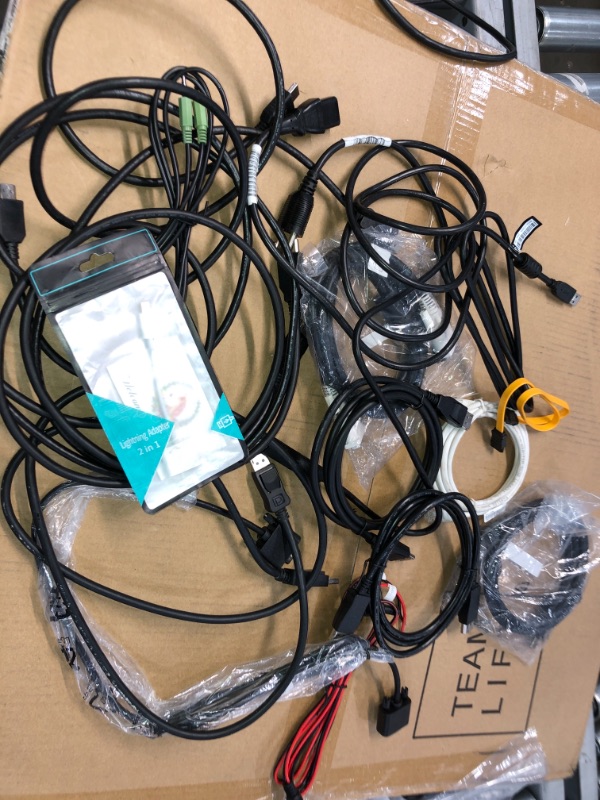 Photo 1 of SOLD AS IS - BUNDLE OF ASSORTED HDMI , TV POWER CORDS &  MONITOR POWER CORDS ( DIFFERENT MODELS )

