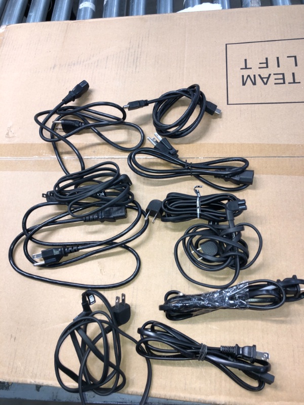 Photo 1 of SOLD AS IS - BUNDLE OF ASSORTED HDMI , TV POWER CORDS &  MONITOR POWER CORDS ( DIFFERENT MODELS )
